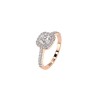 Дамски пръстен от розово злато с диаманти 0.50Ct и 0.31Ct