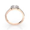 Дамски пръстен от розово злато с диаманти 0.50Ct и 0.31Ct