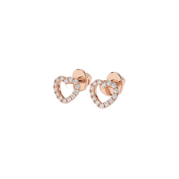 Обеци от розово злато с диаманти Cara Diamanti K102-010028R