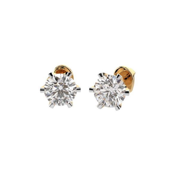 Дамски обеци от жълто злато с диаманти 0.70Ct Cara Diamanti K102-10040Y(4.7)