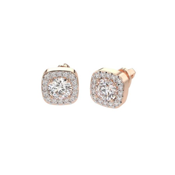 Дамски обеци от розово злато с диаманти 0.80Ct и 0.20Ct Cara Diamanti K102-10152R(4.7)