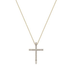 Златно дамско колие с диаманти 0.14Ct Cara Diamanti K104-10026Y/14K