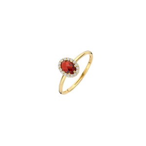 Златен пръстен с гранат Blush 1271YGA