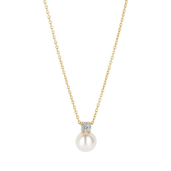 Дамско златно колие с перла и цирконий Blush 3163YPW