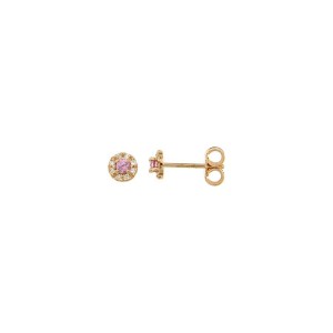 Обеци от розово злато с диаманти и сапфири Cara Diamanti BB0364ZR