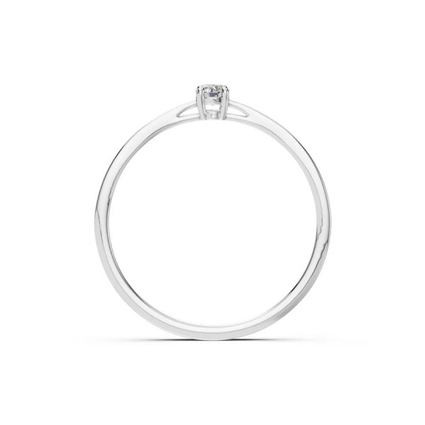 Дамски пръстен от бяло злато с диамант 0.10Ct Cara Diamanti K101-10012/1W(3.0)/14K