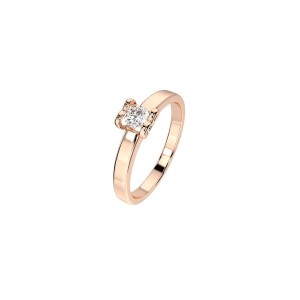 Дамски пръстен от розово злато с диамант 0.15Ct Cara Diamanti K101-10013R(3.4)/14K