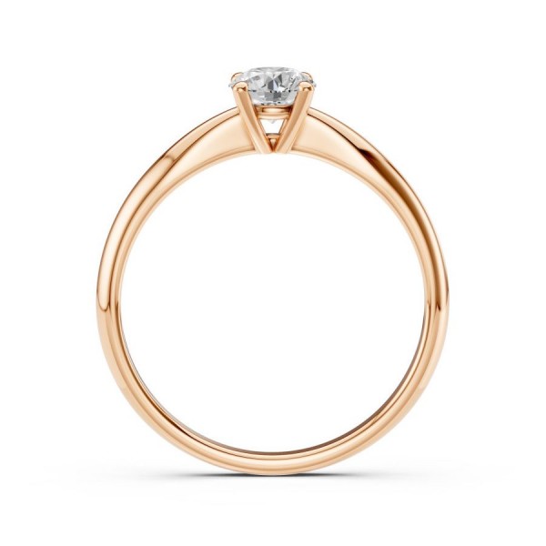 Дамски пръстен от розово злато с диамант 0.50Ct