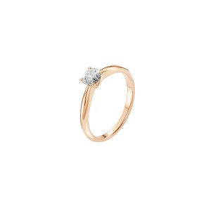 Дамски пръстен от розово злато с диамант 0.50Ct