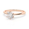 Дамски пръстен от розово злато с диамант Cara Diamanti K101-10027R