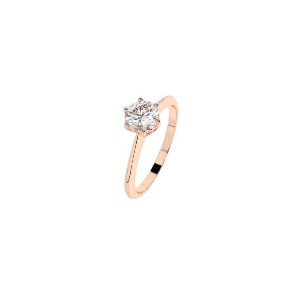 Дамски пръстен от розово злато с диамант Cara Diamanti K101-10027R