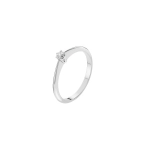 Дамски пръстен от бяло злато с диамант 0.15Ct Cara Diamanti K101-10027W(3.4)/14K