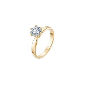 Златен дамски пръстен с диамант 1.00Ct Cara Diamanti K101-10040Y(6.5)/14K