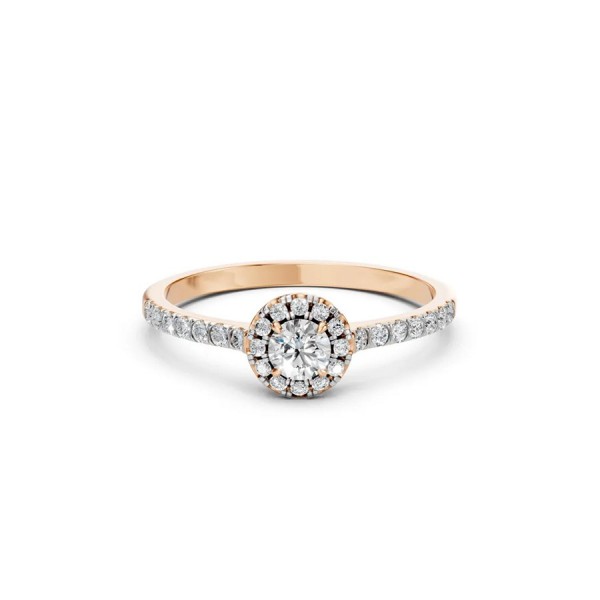 Дамски пръстен от розово злато с диаманти 0.25Ct и 0.29Ct Cara Diamanti K101-10095R(4.0)/14K