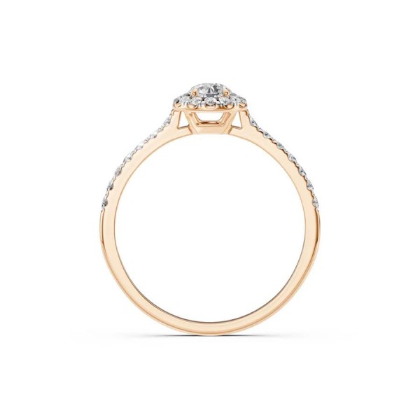 Дамски пръстен от розово злато с диаманти 0.25Ct и 0.29Ct Cara Diamanti K101-10095R(4.0)/14K