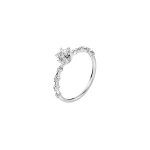 Дамски пръстен от бяло злато с диаманти 0.20Ct и 0.16Ct Cara Diamanti K101-10144W(3.7)/14K
