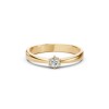 Златен дамски пръстен с диамант 0.15Ct Cara Diamanti K101-10151Y(3.4)/14K