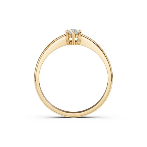 Златен дамски пръстен с диамант 0.15Ct Cara Diamanti K101-10151Y(3.4)/14K