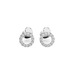 Дамски обеци от бяло злато с диаманти 0.16Ct Cara Diamanti K102-10055W/14K