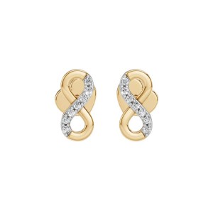 Златни дамски обеци с диаманти 0.09Ct Cara Diamanti K102-10092Y/14K