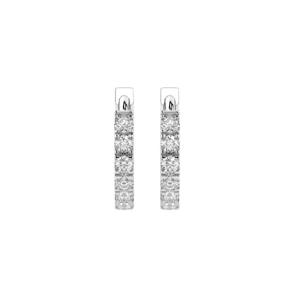 Дамски обеци от бяло злато с диаманти 0.42Ct Cara Diamanti K102-10109W(2.0)/14K