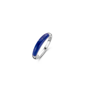 Сребърен дамски пръстен с лапис лазули Ti Sento 12230BL
