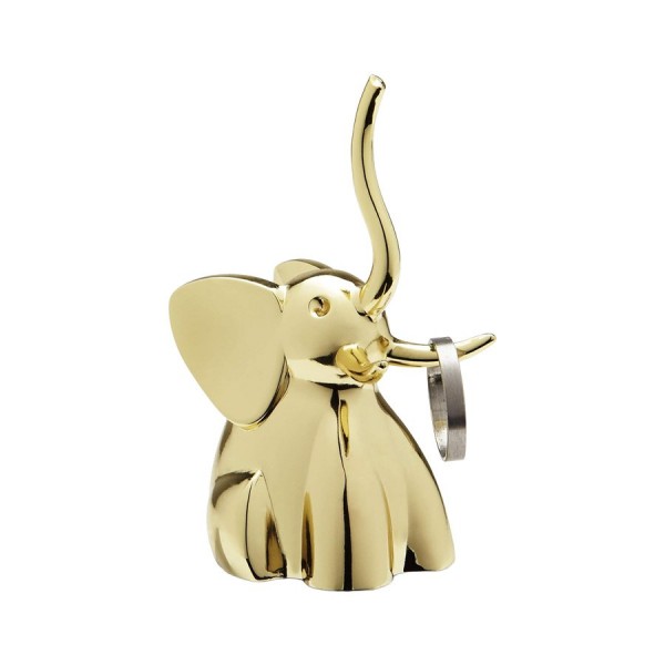 Поставка за пръстени Umbra Zoola Elephant, цвят месинг