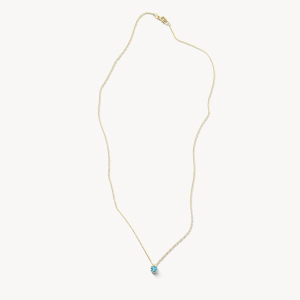 Златно колие с рожден камък топаз (месец март) Blush 3200YBT
