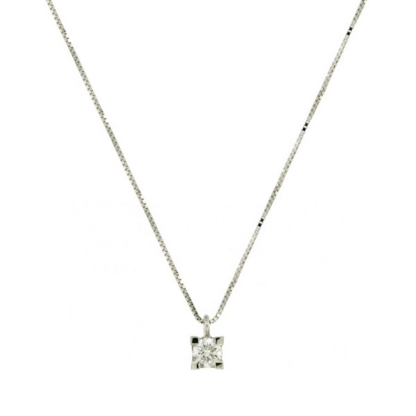 Дамско колие от бяло злато с диамант Cara Diamanti CLN1483.27