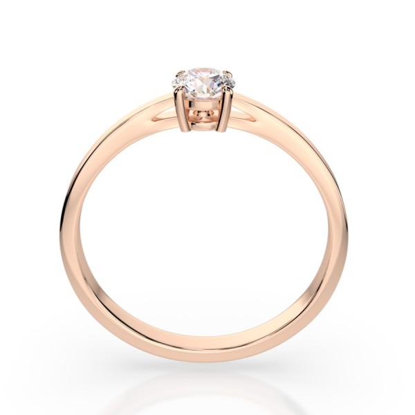 Дамски пръстен от розово злато с диамант Cara Diamanti K101-10012/1R