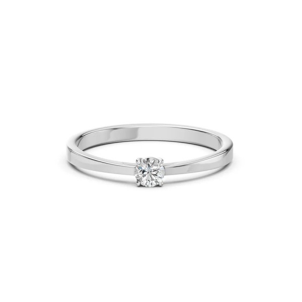 Дамски пръстен от бяло злато с диамант 0.15Ct Cara Diamanti K101-10012/1W(3.4)/14K