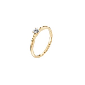 Златен дамски пръстен с диамант 0.10Ct Cara Diamanti K101-10021Y(3.0)/14K