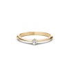 Златен дамски пръстен с диамант 0.10Ct Cara Diamanti K101-10027Y(3.0)/14K