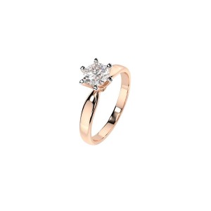 Дамски пръстен от розово злато с диамант 0.70Ct Cara Diamanti K101-10040R(5.7)/14K