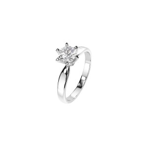 Дамски пръстен от бяло злато с диамант 0.50Ct