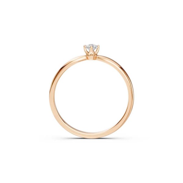 Дамски пръстен от розово злато с диамант 0.10Ct Cara Diamanti K101-10041R(3.0)/14K