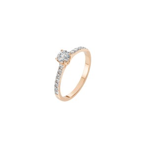 Дамски пръстен от розово злато с диаманти 0.50Ct и 0.21Ct Cara Diamanti K101-10094R(5.1)/14K