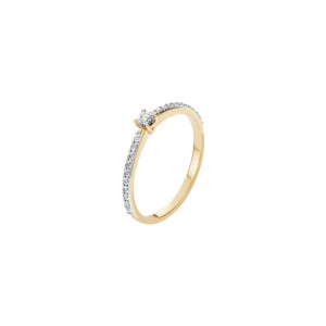 Златен дамски пръстен с диаманти 0.10Ct и 0.16Ct Cara Diamanti K101-10116/2Y(3.0)/14K