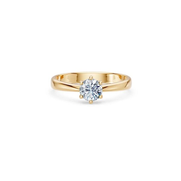Златен дамски пръстен с диамант 0.70Ct Cara Diamanti K101-10151Y(5.7)/14K