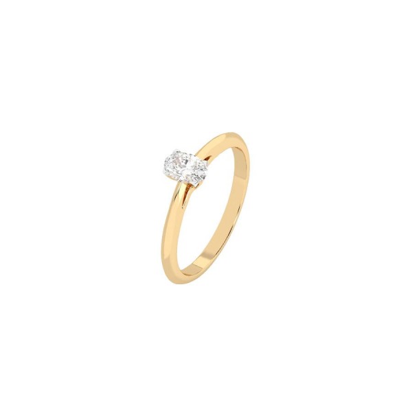 Дамски пръстен от злато с диамант Oval Cut