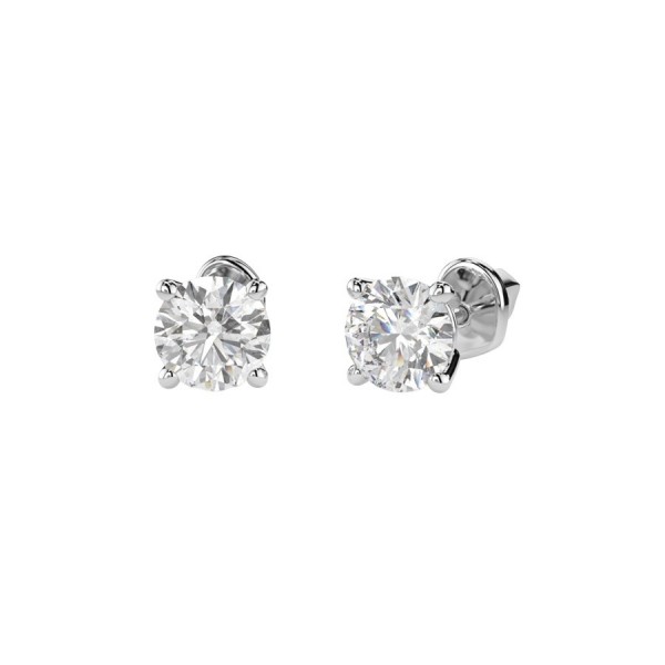 Дамски обеци от бяло злато с диаманти 0.80Ct Cara Diamanti K102-10012W(4.7)