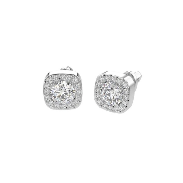 Дамски обеци от бяло злато с диаманти 0.80Ct и 0.20Ct Cara Diamanti K102-10152W(4.7)