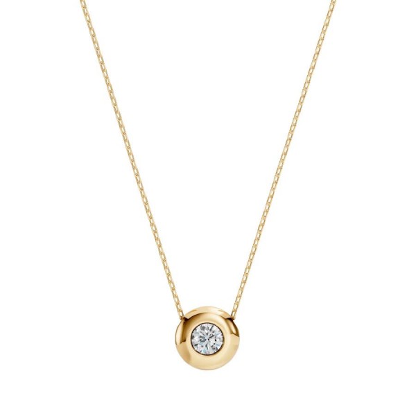 Златно дамско колие с диамант 0.15Ct Cara Diamanti K104-10007Y(3.4)/14K