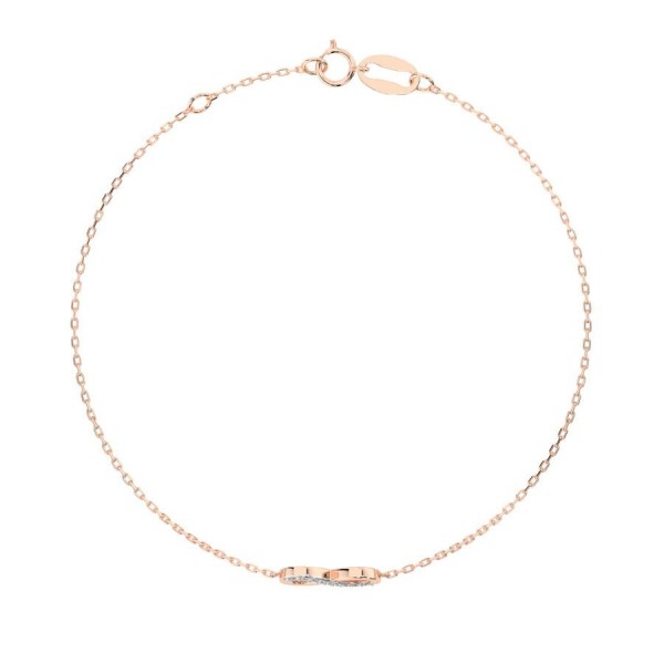 Гривна от розово злато с диаманти Cara Diamanti K105-10009R