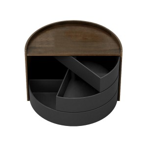 Кутия за бижута на три нива Umbra Moona, цвят черен и орех