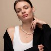 Дамско сребърно колие с перла Ti Sento 34007YP