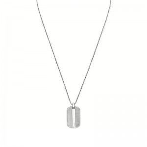 Мъжко колие с плочка Fossil JF04882040 Мъжко колие с плочка Fossil JF04882040