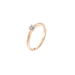 Дамски пръстен от розово злато с диамант 0.06Ct Cara Diamanti K101-10021R(2.5)/14K