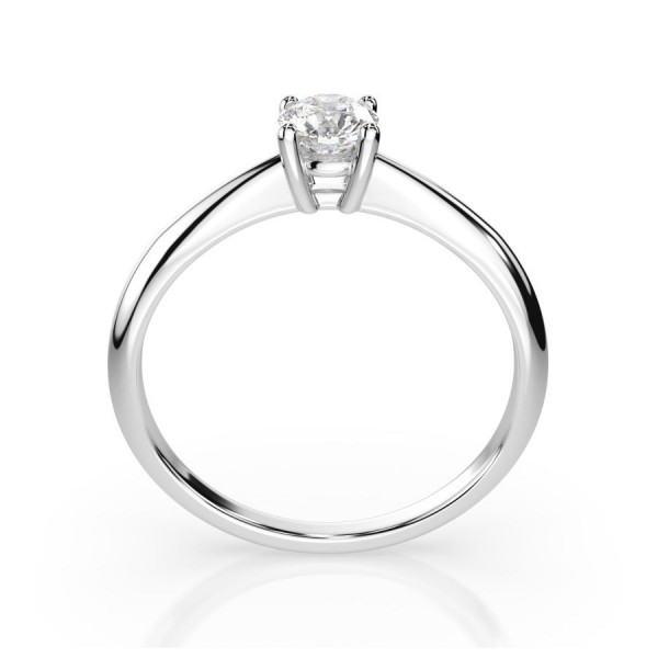 Дамски пръстен от бяло злато с диамант 0.30Ct