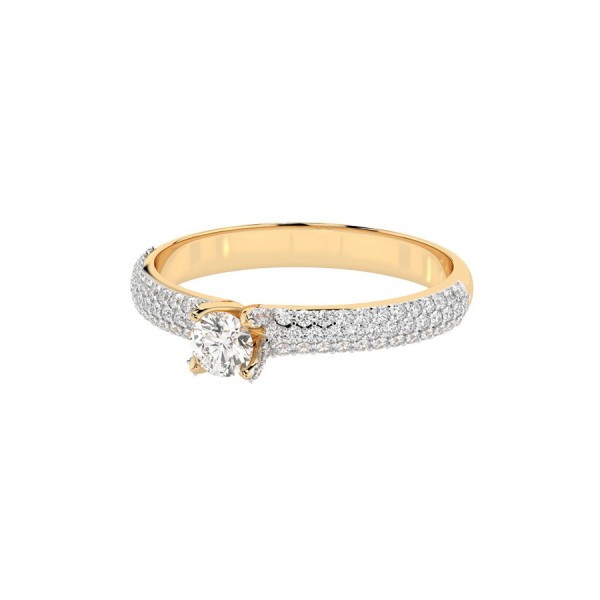 Златен пръстен с диаманти Cara Diamanti K101-10023Y